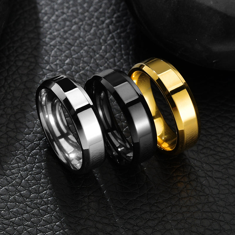 Stainless Steel Ring for Women Men Fashion Gold Color Finger Rings Gift