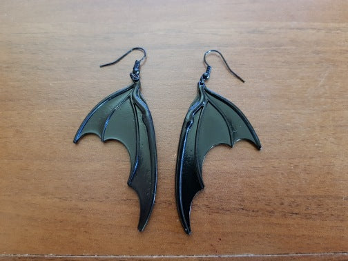Vintage Dark Halloween Bat wings Earrings Gothic Earrings Vampire Black Bat Earrings