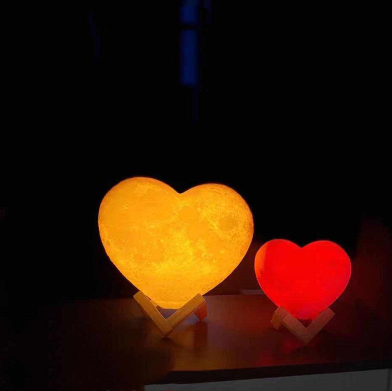 Love Night Light Valentine'S Day Heart-Shaped Moon Light