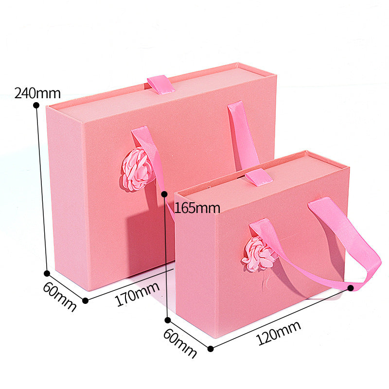 Gift Box Knot Wedding Box With Hand Gift Portable Drawer