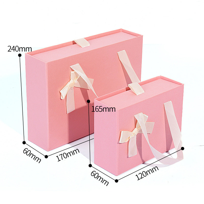 Gift Box Knot Wedding Box With Hand Gift Portable Drawer