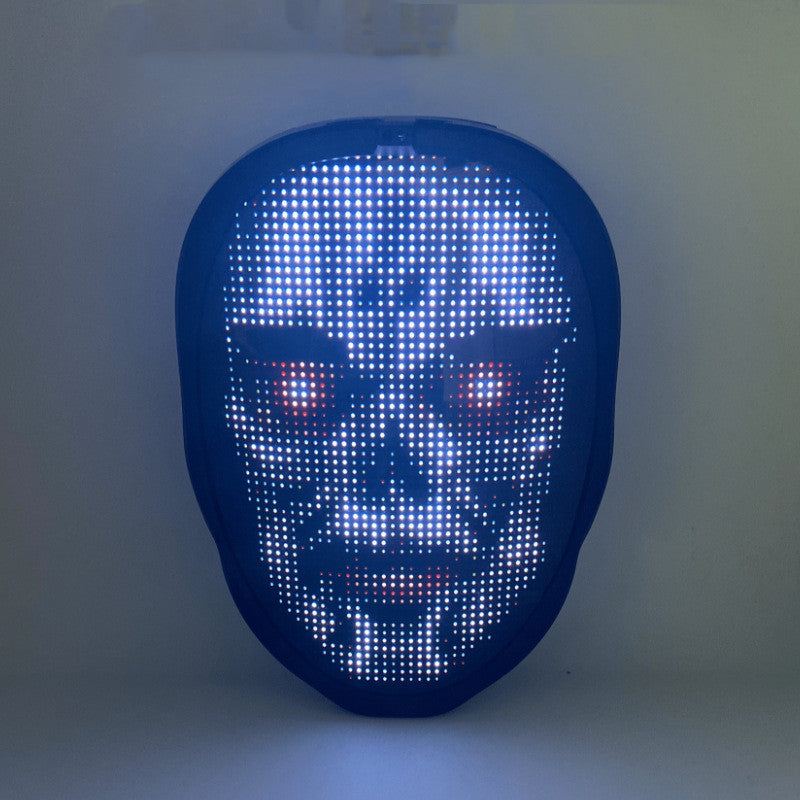 Bluetooth APP Full-color Led Face-changing Luminous Mask Halloween Mask