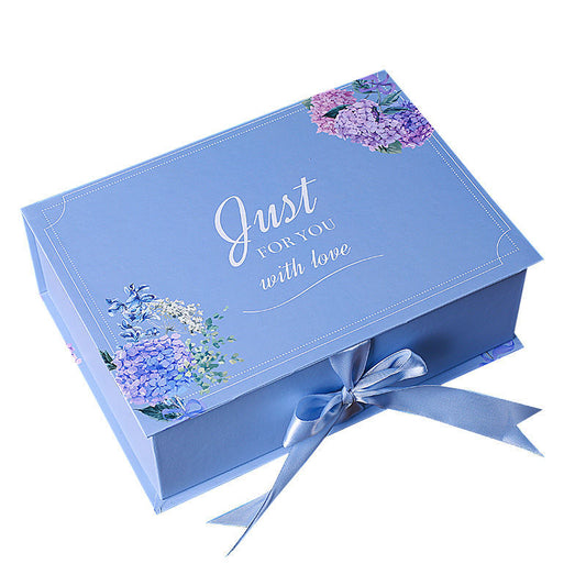 Rectangular Clamshell Gift Box Korean Gift Box  Blue Gift Box Christmas Box