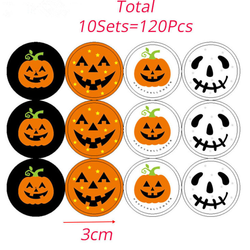 120 Stickers DIY Halloween Party Candy Box Stickers Gift Bag