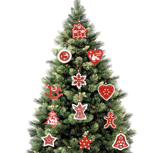 Rustic Wooden Christmas Tree Pendant