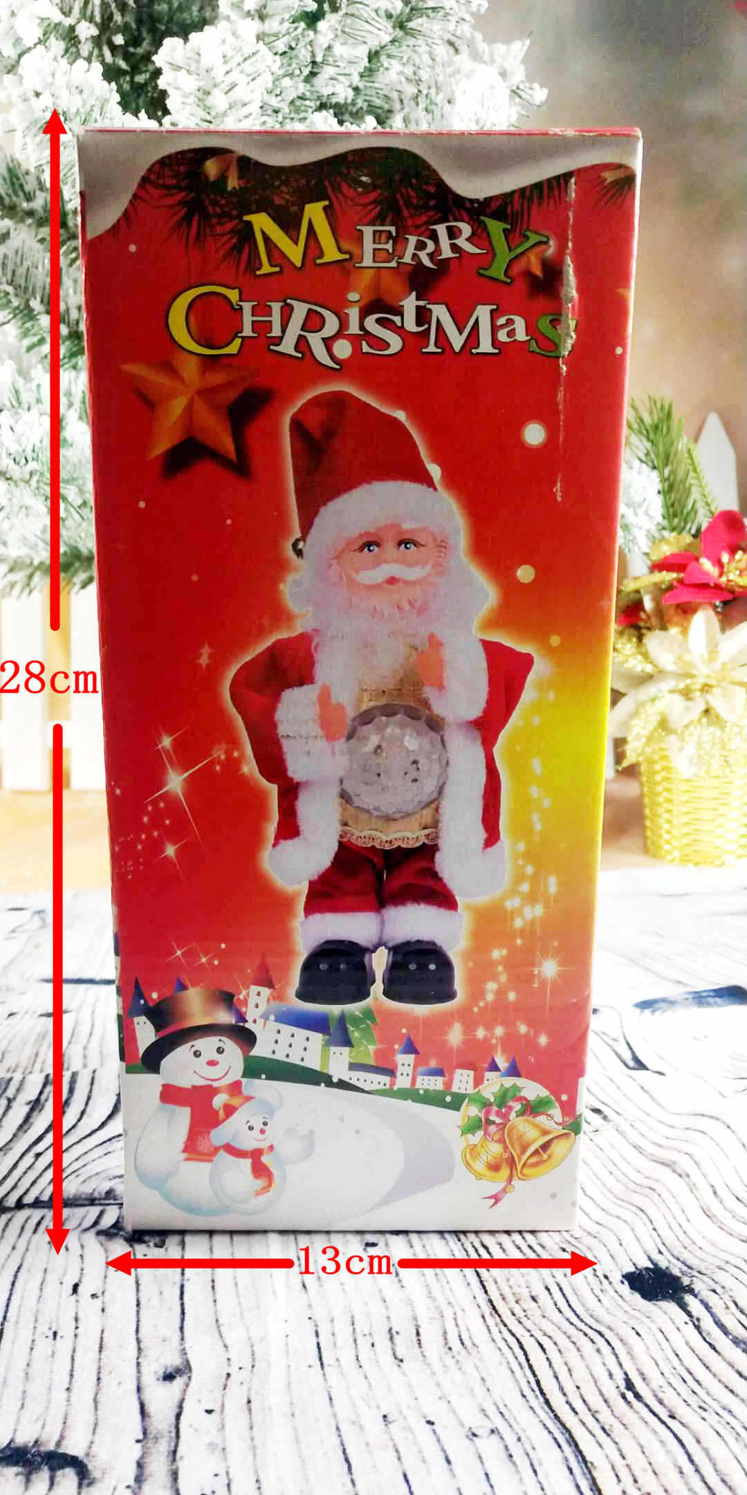 30CM Bright Belly Christmas Music Box