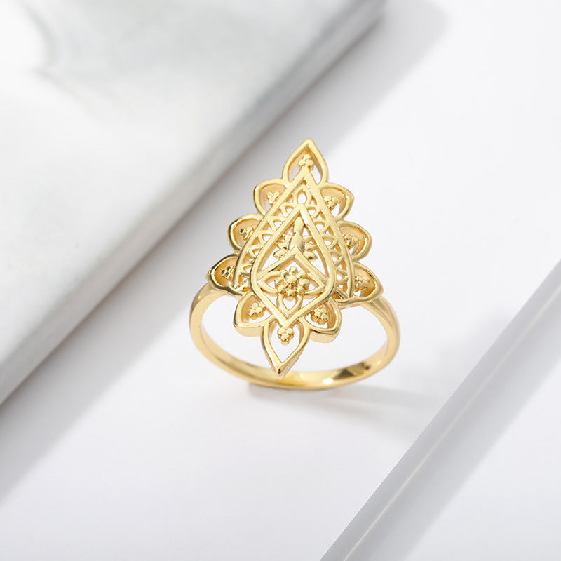 New Vintage Diamond Lace Ring For Women's Ins Fashionable Gift