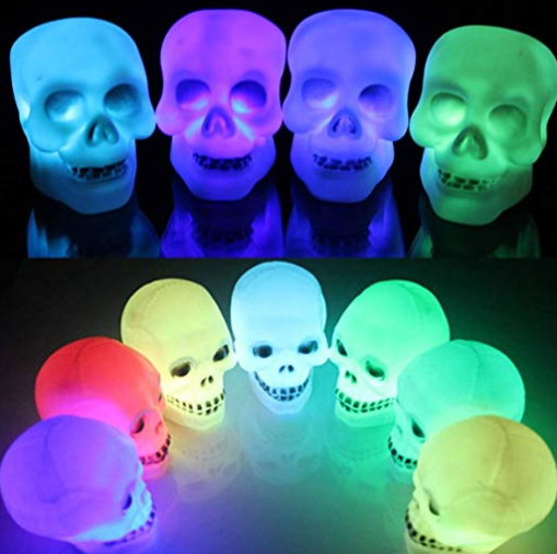 Ghost Head Night Lights Glowing Tweezers Night Lights Halloween Decorations