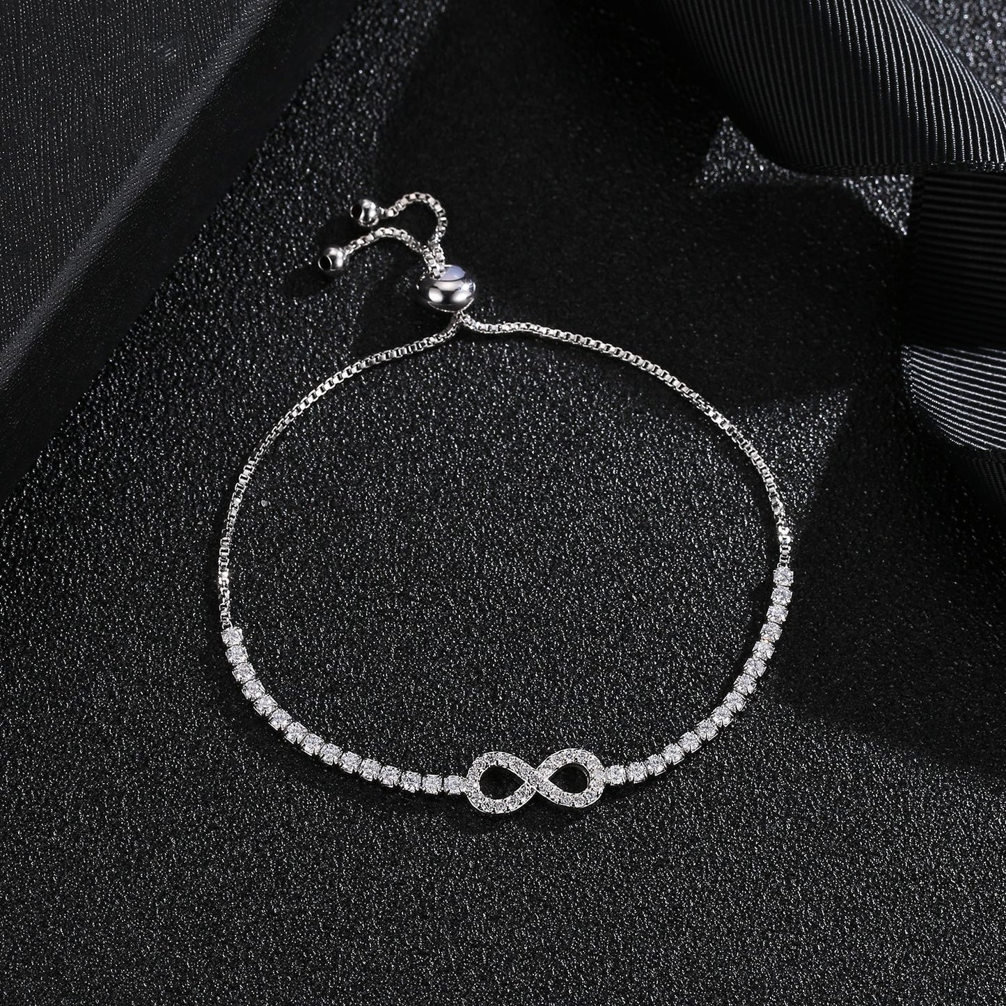 17KM Cubic Zirconia Infinity Bracelets For Women Gifts