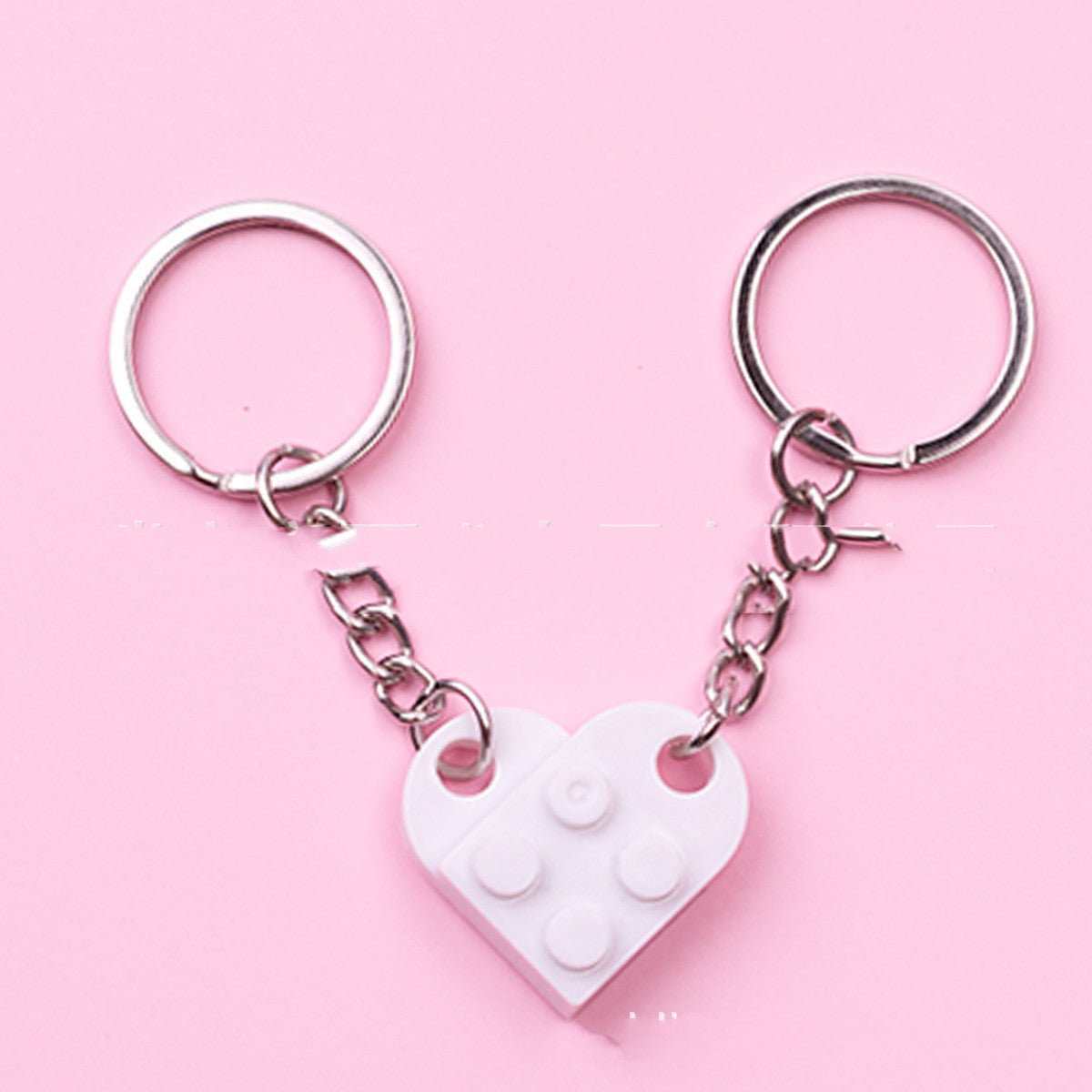 New Heart Key Chain Valentines Day Gift Split Key