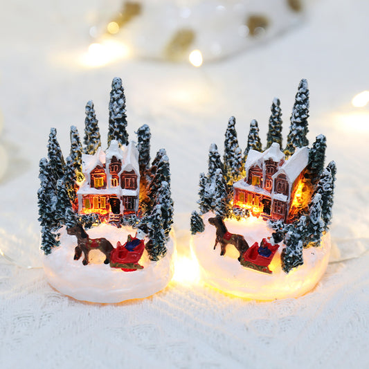 Christmas Decorations Resin House Gifts