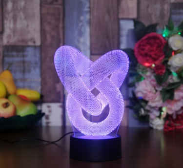 3D night light touch colorful creative Gift LED bedside table lamp