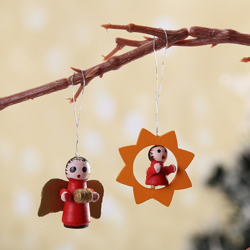 Christmas decorations wooden small pendant
