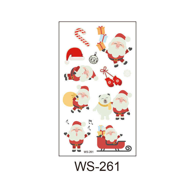 Merry Christmas Santa Claus Luminous Tattoo Sticker