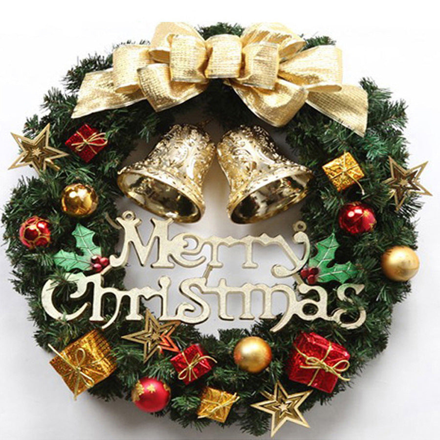 Christmas Wreath Clover Wreath Natural Pine Decorative Christmas Garland with Frost