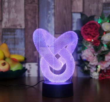 3D night light touch colorful creative Gift LED bedside table lamp