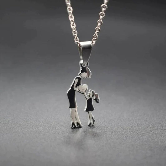 Stainless Steel Mother And Children Necklace Family Gifts