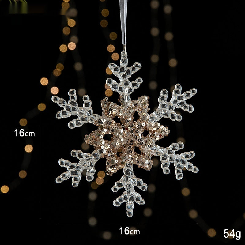 Christmas Decorations Sequins Acrylic Transparent Pendant