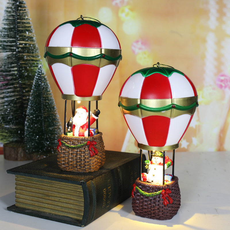 Christmas Resin Decorations Luminous Fireplace Small Night Lamp