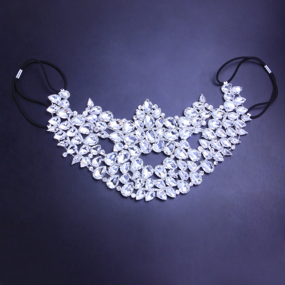 Explosive Halloween Rhinestone Mask INS Blogger With The Same Crystal Mask