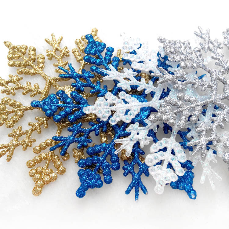 Christmas decorations, acrylic 10CM snowflakes, Christmas necessities, Christmas tree hanger powder wholesale