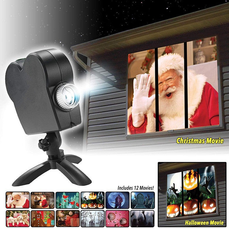 Halloween  Christmas Laser Projector 12 Movies Disco Light