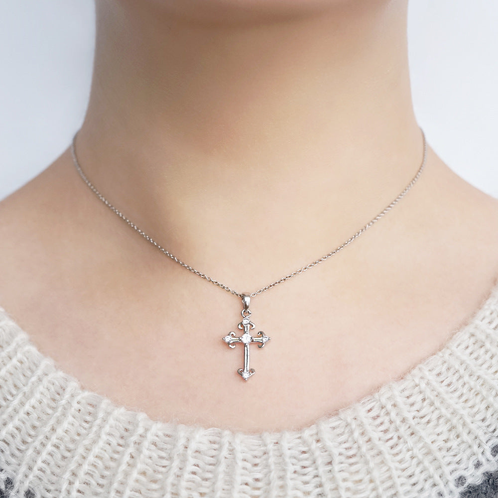 Gift Cross Diamond Necklace Mother's Day Thanksgiving Jewelry