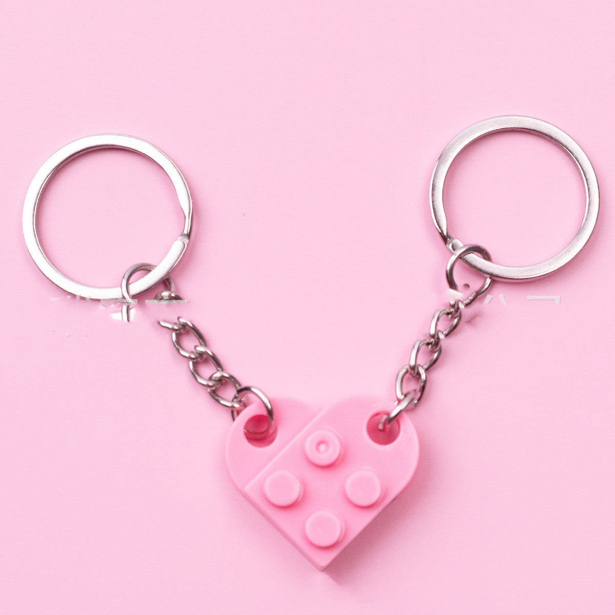 New Heart Key Chain Valentines Day Gift Split Key