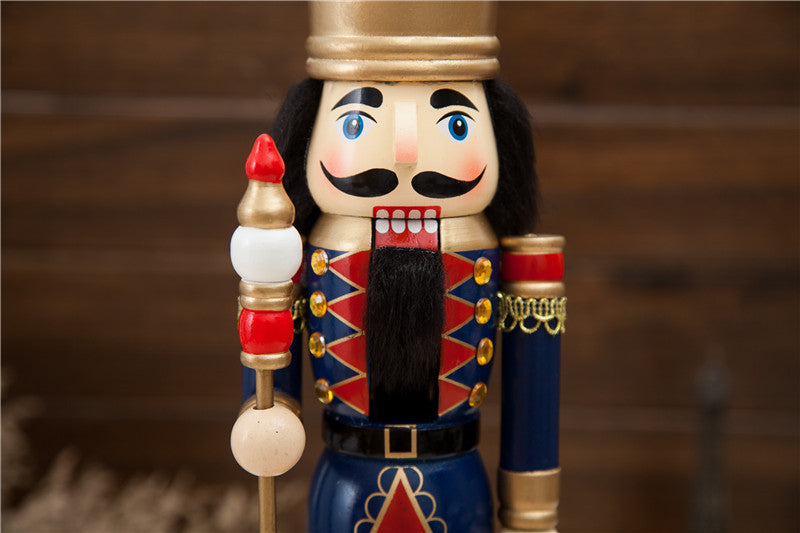 Wooden Crafts 38CM Christmas Gift Walnut Clip Soldier Puppet Christmas Gift