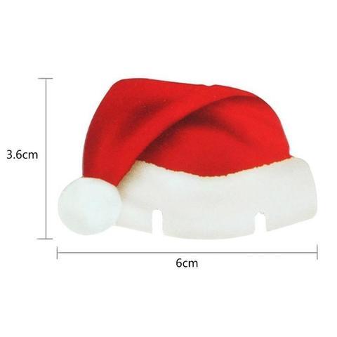 10Pcs Lot Paper Red Christmas Hat Wine Champagne Tipple Cup