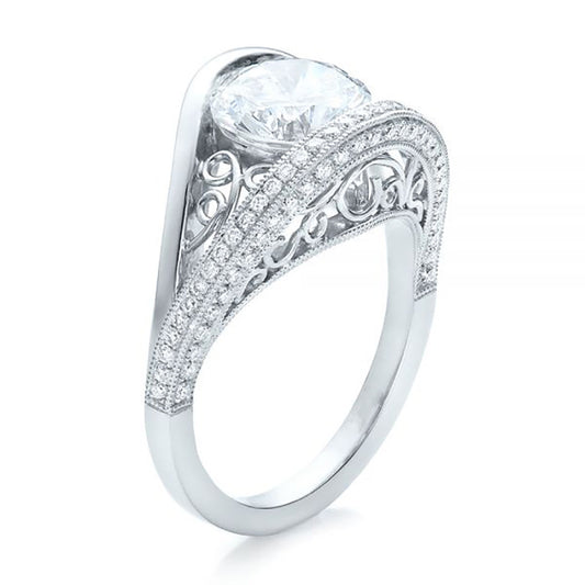 Simulation Diamond Wedding Ring