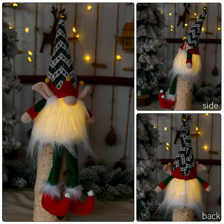 Rudolph Doll With Christmas Elf With Lights