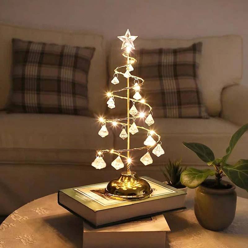 Crystal Christmas Tree Led Lights Indoor Decoration Fairy Lights