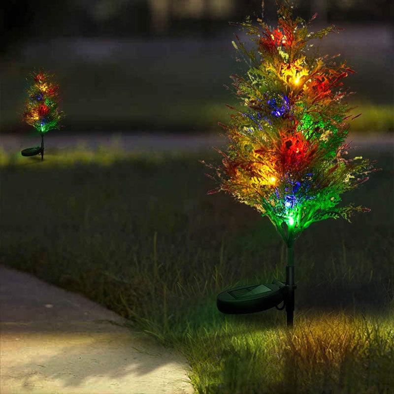 Solar-powered Christmas Lights Pine And Cypress  Trees