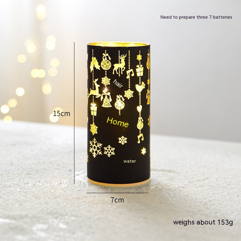 Christmas Luminous Glass Desktop Decoration