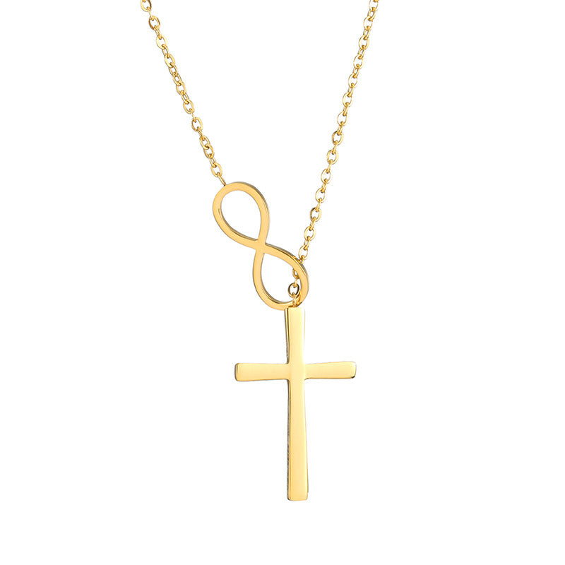 Sterling Silver Luxury Infinite Cross Of Love Chain Girl Gifts