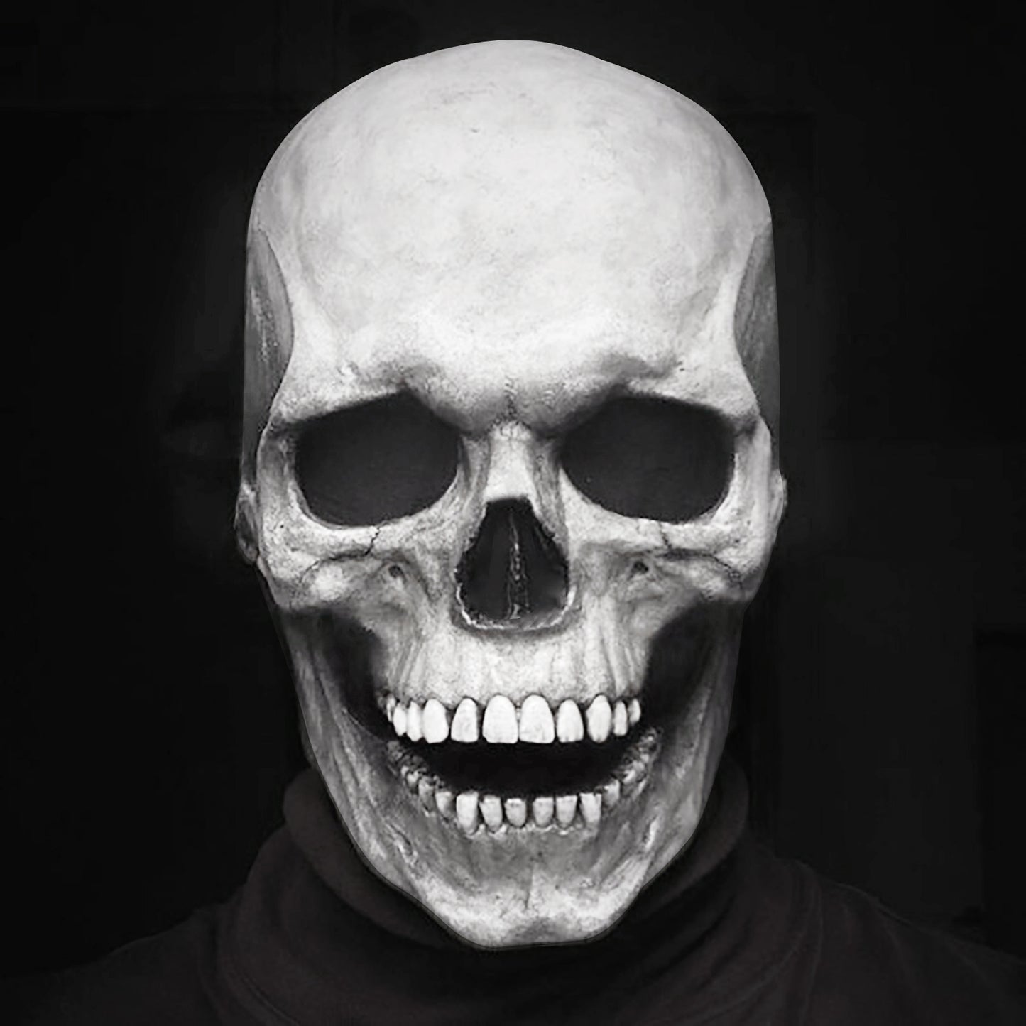 Halloween Movable Mouth Skull Mask Helmet Mouth Movable Skull Full Head Skull Mask