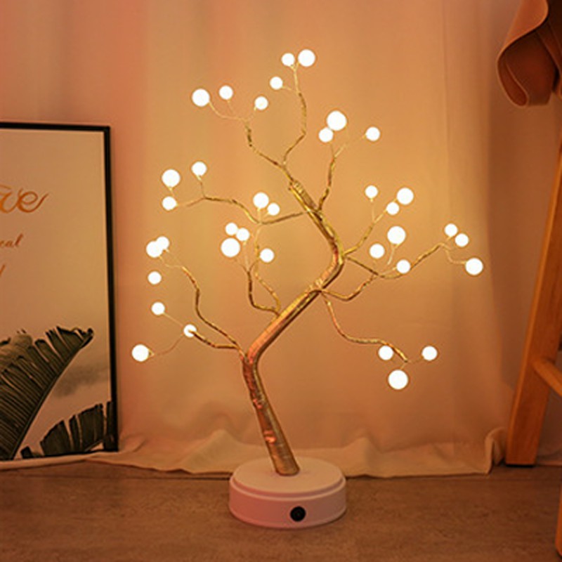 Christmas Decoration Night Light LED Pearl Tree Light Starry Touch Light