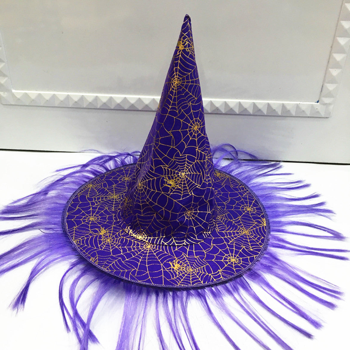 Halloween Hat Masquerade Dress Up Wizard Hat Witch Hair Witch Pumpkin Bronzing Hat