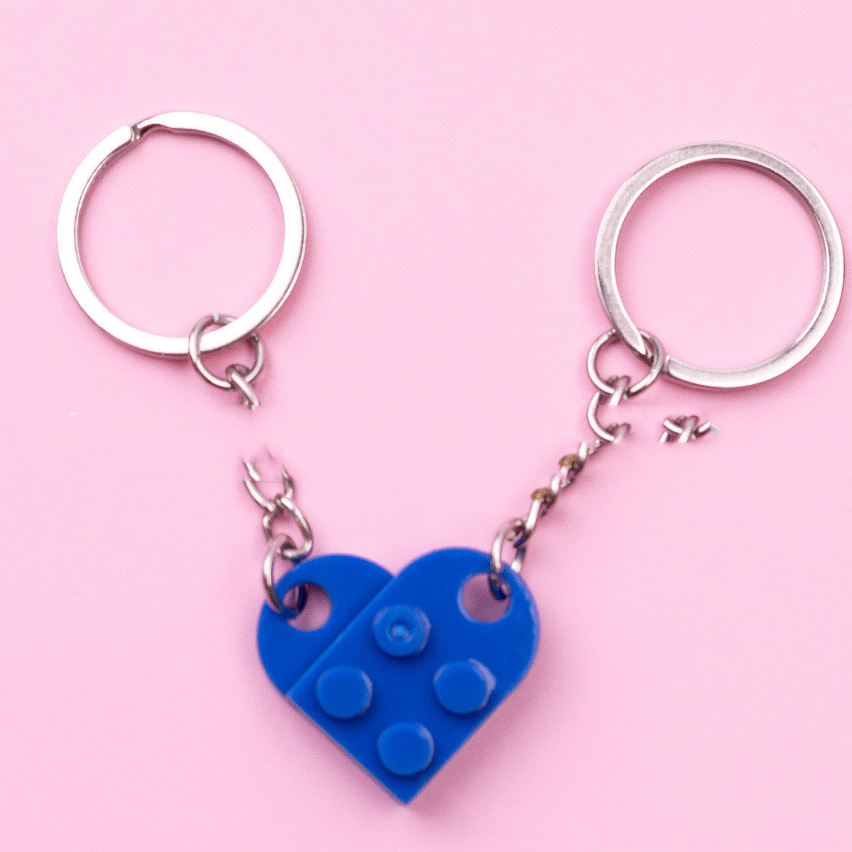 New Heart Key Chain Valentines Day Gift Split Key