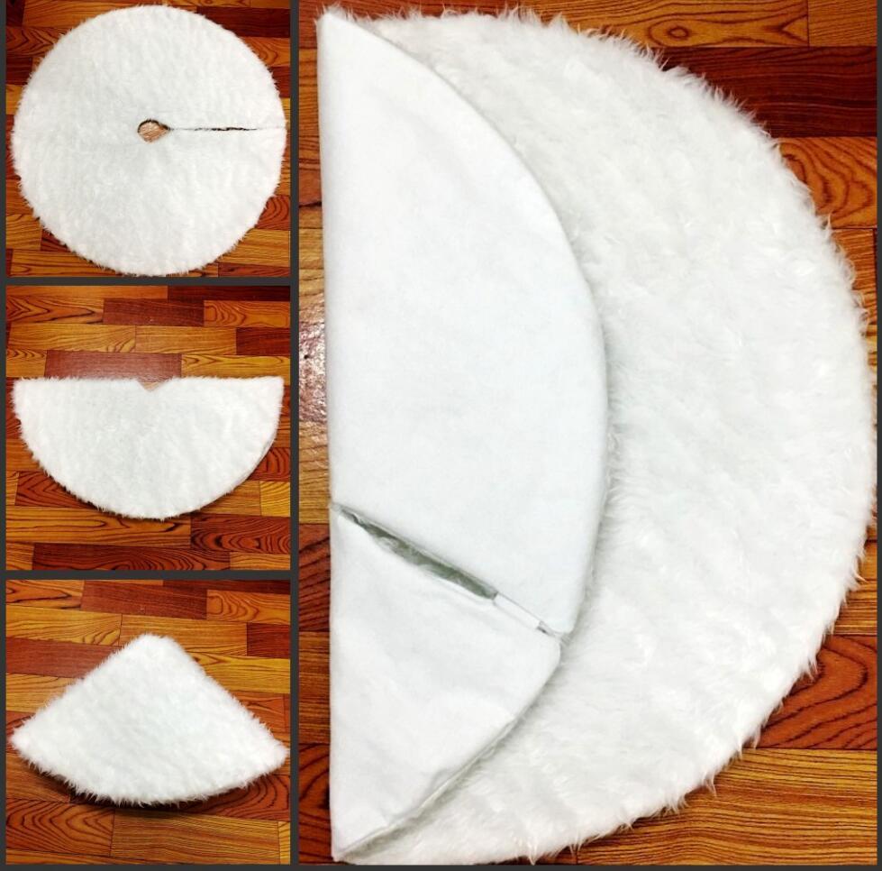 Pure white plush Christmas tree skirt Christmas plush tree skirt