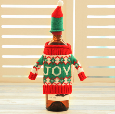 Knitted Christmas Bottle Set