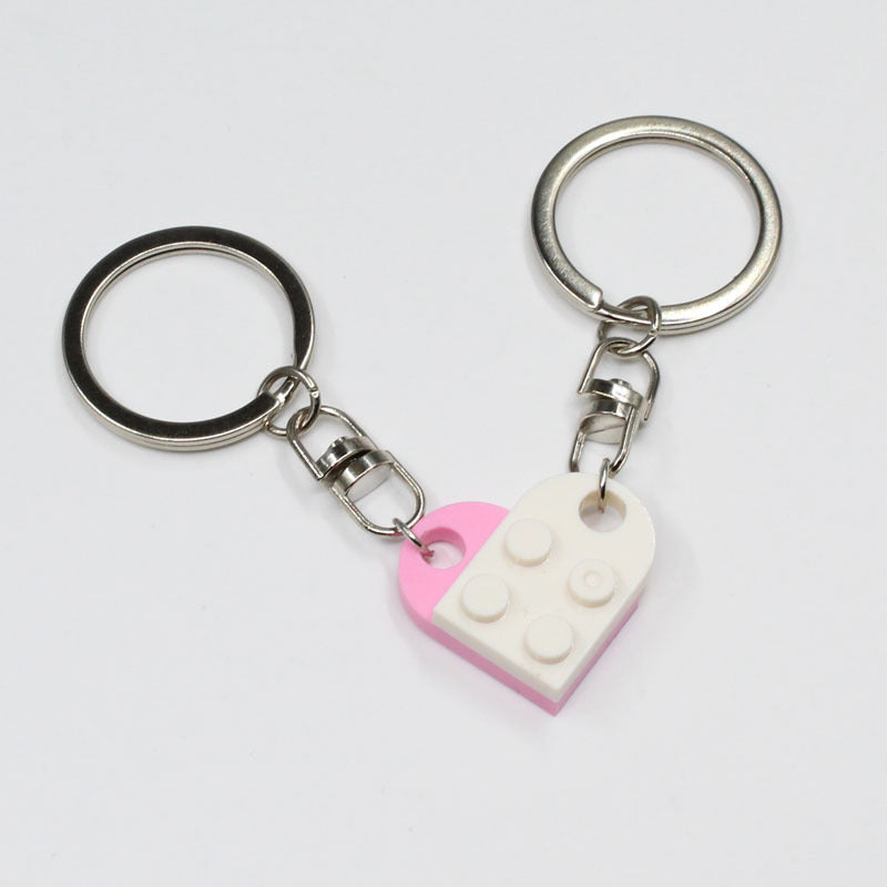 New Heart Key Chain Valentines Day Gift Split Key