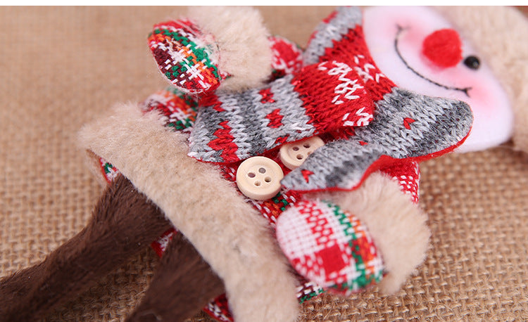 Christmas Tree Ornaments Doll Plaid Cloth Pendant