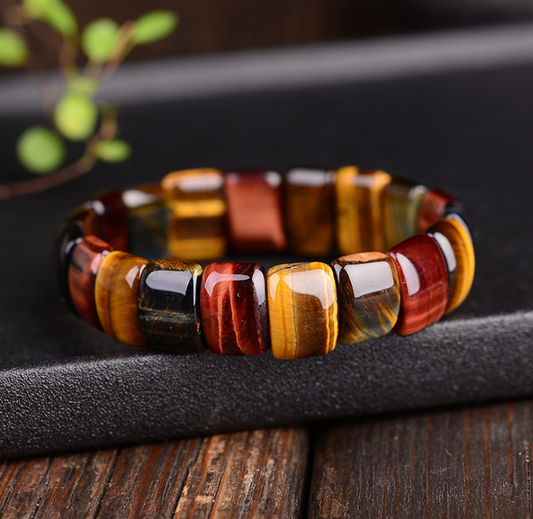 Natural stone tiger eye stone hand row bracelet bracelet gift