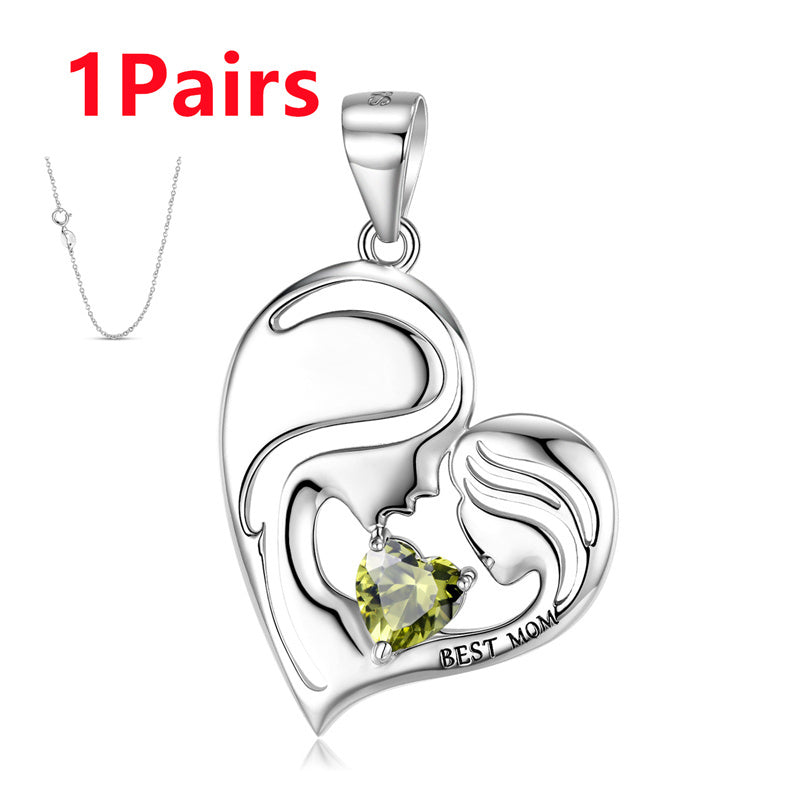 S925 Sterling Silver Best Mom Necklace Mother's Day Series Necklace