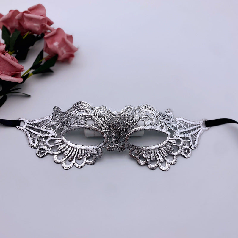 Halloween Adult Princess Masquerade Golden Lace Mask Bronzing Half Face Eye Mask For Women