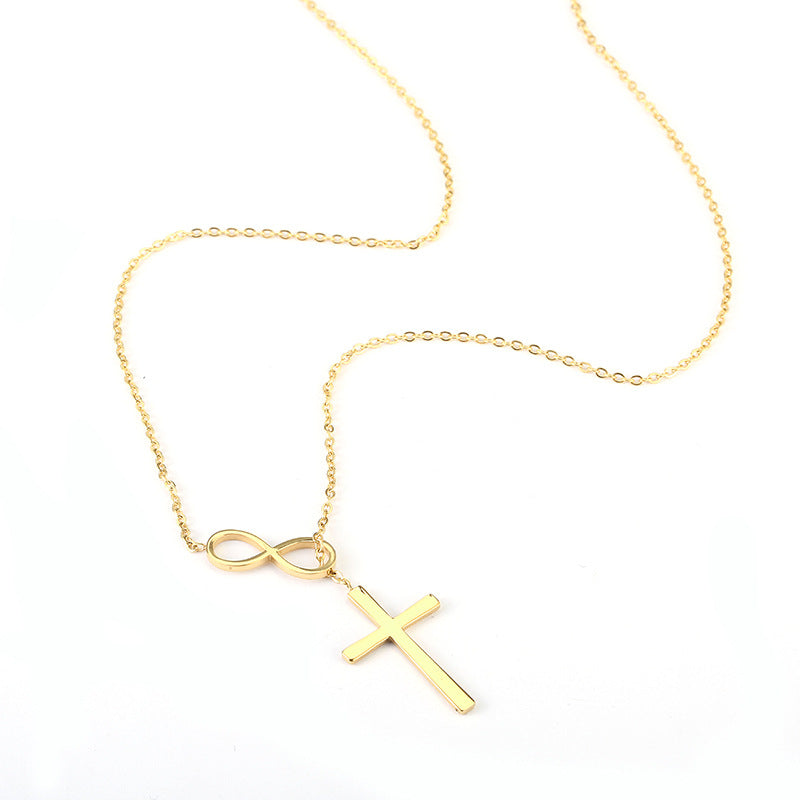 Sterling Silver Luxury Infinite Cross Of Love Chain Girl Gifts