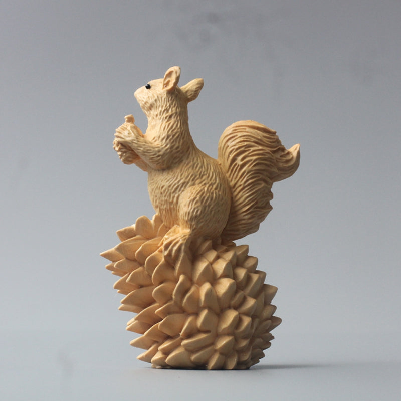 Boxwood Carved Squirrel Business Gift