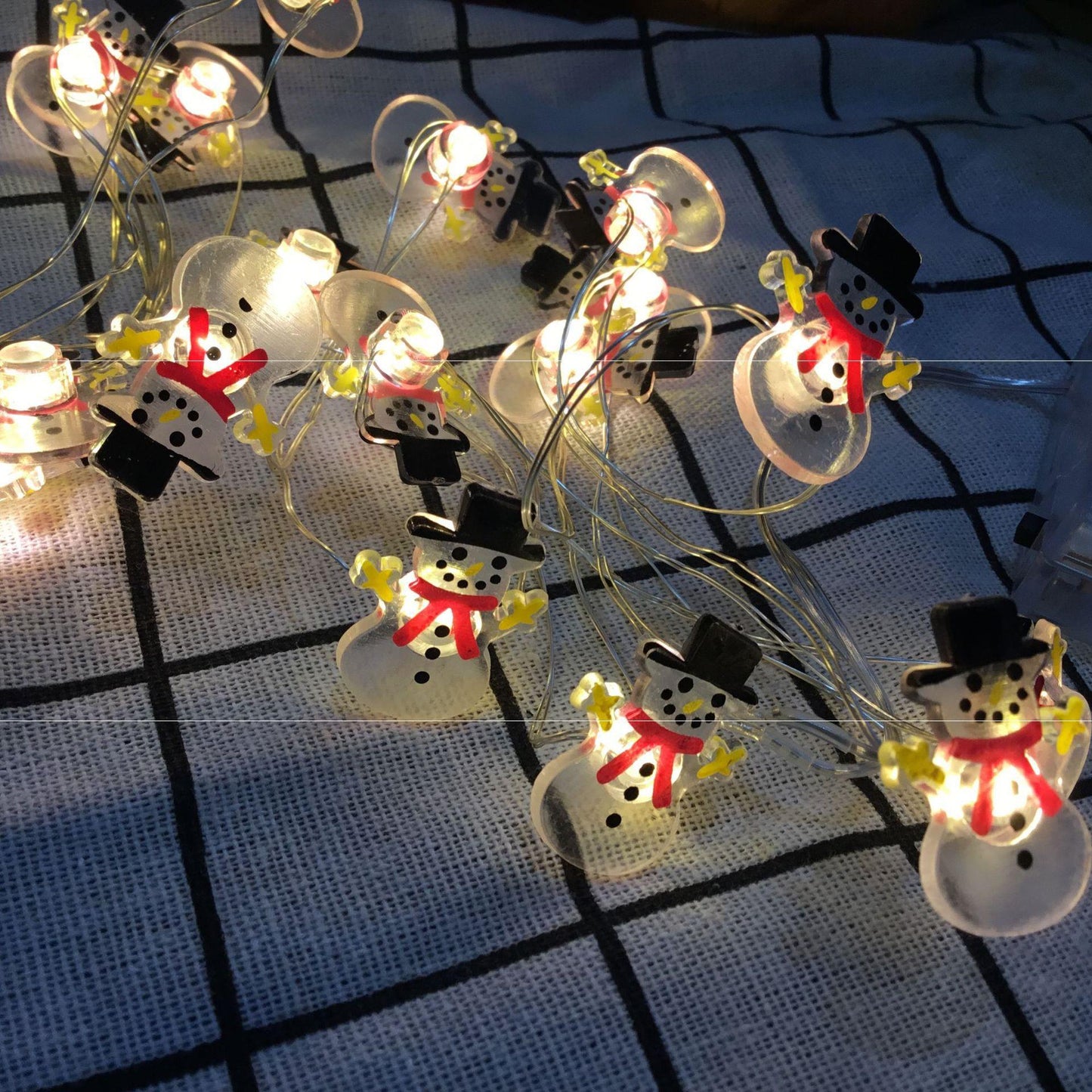 Christmas deer snowman christmas tree lights